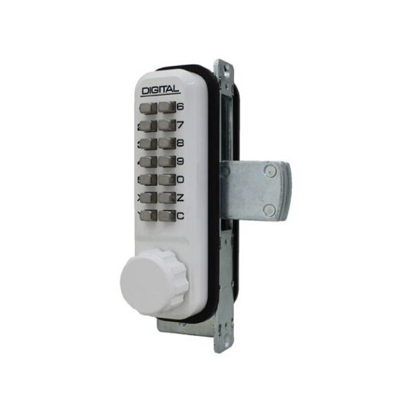 Mechanical Keyless Narrow Stile Deadbolt Lock Double Combination White